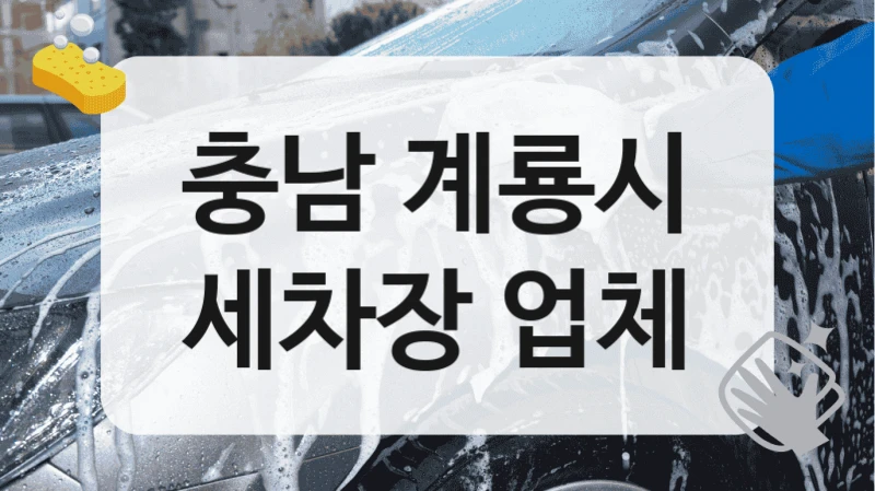 충남 계룡시
세차장 업체