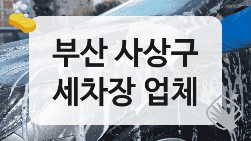 부산 사상구
세차장 업체