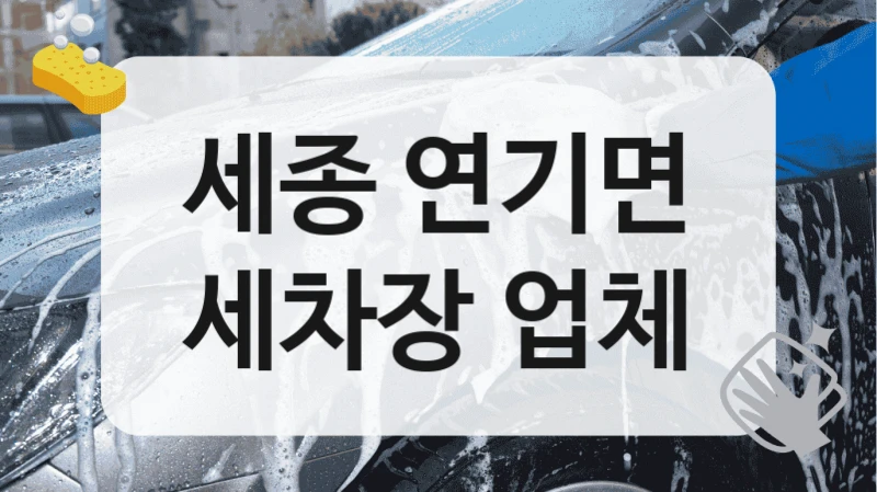 세종 연기면
세차장 업체