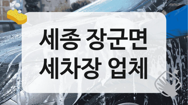 세종 장군면
세차장 업체