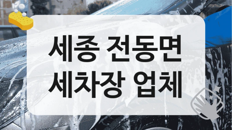 세종 전동면
세차장 업체