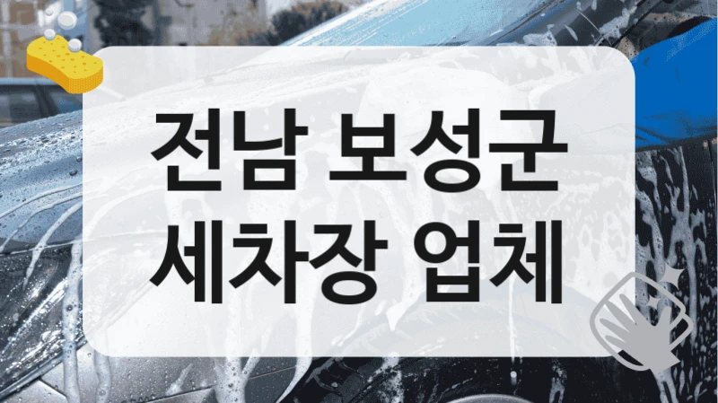 전남 보성군
세차장 업체