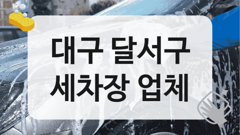 대구 달서구
세차장 업체