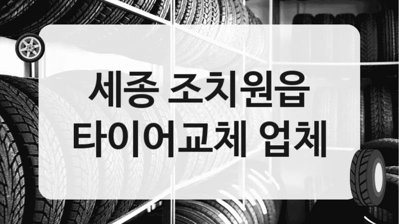 세종 조치원읍
타이어교체 업체