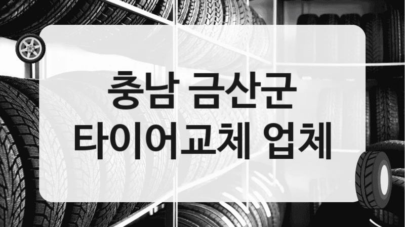 충남 금산군
타이어교체 업체
