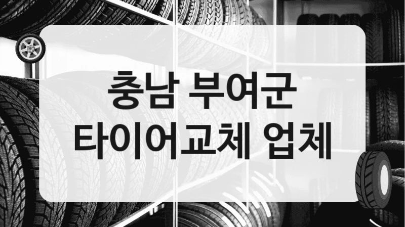 충남 부여군
타이어교체 업체