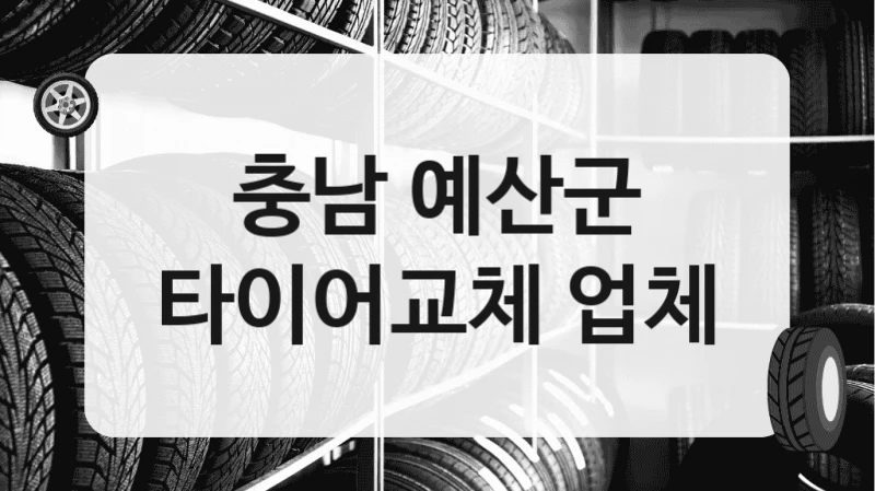 충남 예산군
타이어교체 업체
