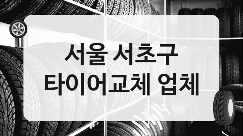 서울 서초구
타이어교체 업체